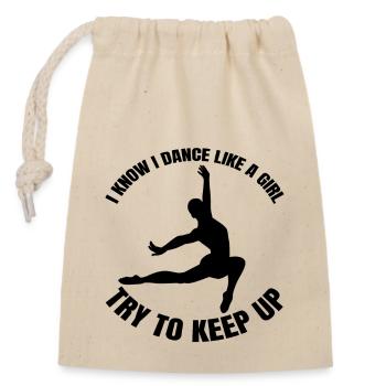 Ballerina Ballet Gift Dancer Dance Class Dance - Closable cotton gift bag (14x20cm) - nature - Front