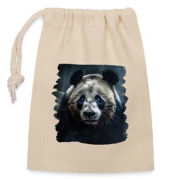 Pandas realistic Panda Giant Panda - Closable cotton gift bag (14x20cm) - nature - Front