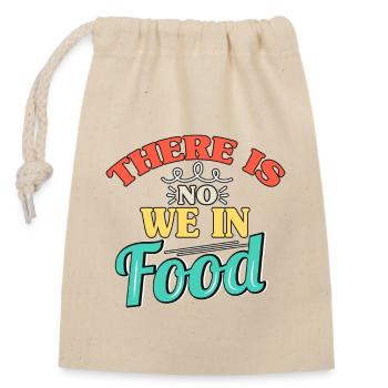 Non nous dans l’alimentation - Sac cadeau en coton avec cordon (14 x 20 cm) - nature - Devant