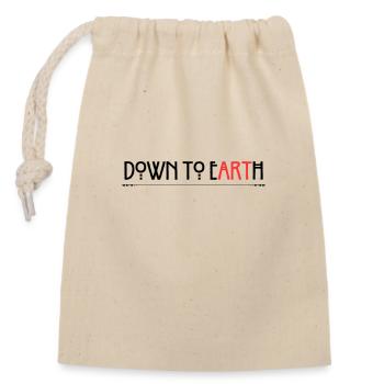 Chemise terre-à-terre pour les accros de l’art de la mode - Sac cadeau en coton avec cordon (14 x 20 cm) - nature - Devant