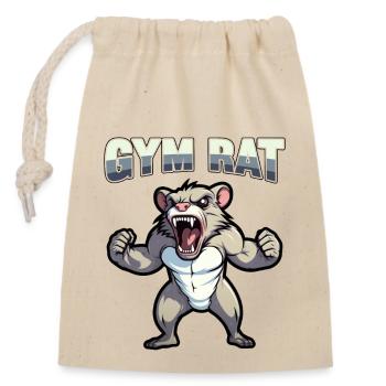 Gym Council Bodybuilding Weight Training Fun Fitness - Closable cotton gift bag (14x20cm) - nature - Front