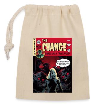 Retro Horror Comic - Die Veränderung - Verschließbarer Geschenkbeutel aus Baumwolle (14x20cm) - Natur - Vorne
