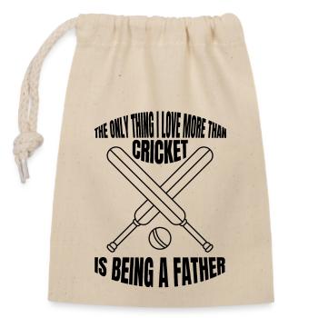 Kricket Cricket Kricketmannschaft Kricketteam - Verschließbarer Geschenkbeutel aus Baumwolle (14x20cm) - Natur - Vorne