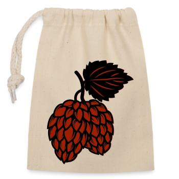 fir cone - Closable cotton gift bag (14x20cm) - nature - Front