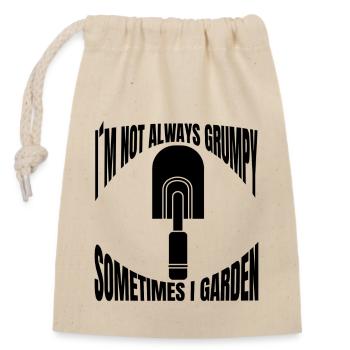Garten Geschenk Gärtner Hobbygärtner Obstgarten - Verschließbarer Geschenkbeutel aus Baumwolle (14x20cm) - Natur - Vorne