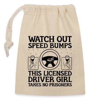 Driving License Passed New Driver Permit Driving S - Closable cotton gift bag (14x20cm) - nature - Front