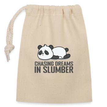 Chasing Dreams in Slumber Pajama Nightgown - Closable cotton gift bag (14x20cm) - nature - Front
