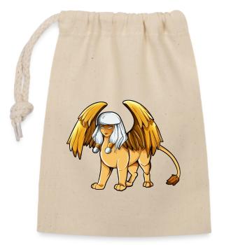 Sphinx - Sac cadeau en coton avec cordon (14 x 20 cm) - nature - Devant
