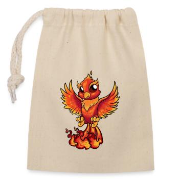 Kawaii Phoenix - Sac cadeau en coton avec cordon (14 x 20 cm) - nature - Devant