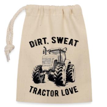 Dirt Sweat Tractor Love Farmer Farmer Gift - Closable cotton gift bag (14x20cm) - nature - Front