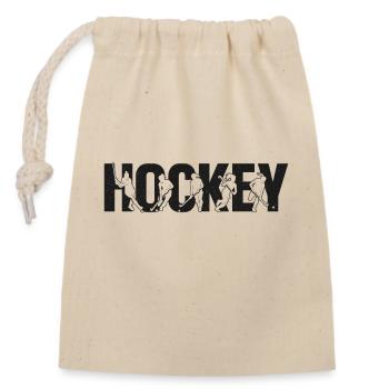 Field Hockey Hockey - Verschließbarer Geschenkbeutel aus Baumwolle (14x20cm) - Natur - Vorne