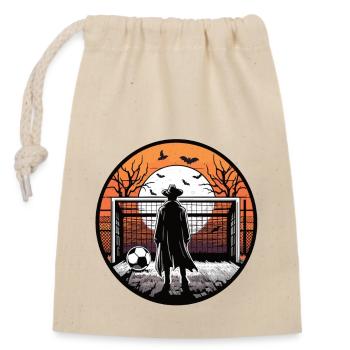 Stranger scored in Halloween night - Closable cotton gift bag (14x20cm) - nature - Front