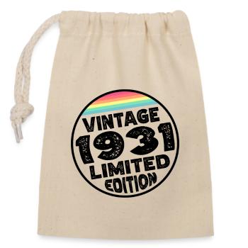 Limited Edition since 1931 Birthday Gift - Closable cotton gift bag (14x20cm) - nature - Front