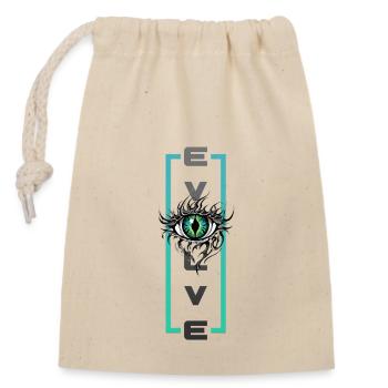 Adaptive Gaze - Closable cotton gift bag (14x20cm) - nature - Front
