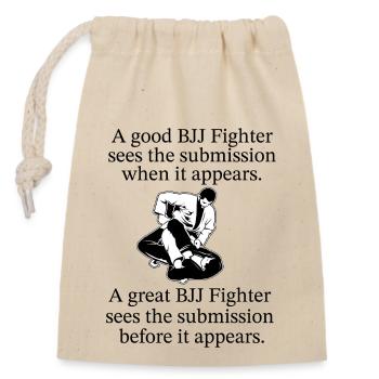 Citation de BJJ - Sac cadeau en coton avec cordon (14 x 20 cm) - nature - Devant