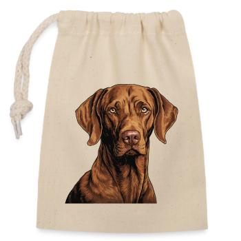 Magyar Vizsla - Closable cotton gift bag (14x20cm) - nature - Front