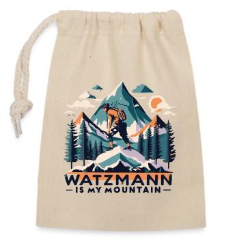 L’assaut du sommet du Watzmann : le rêve d’un alpiniste - Sac cadeau en coton avec cordon (14 x 20 cm) - nature - Devant