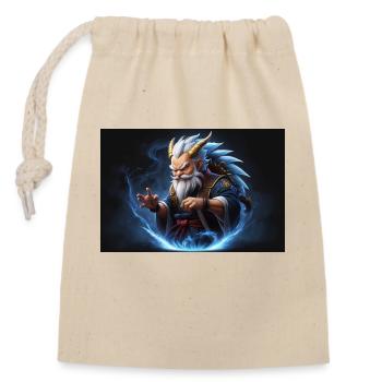 In the midst of a dark and mysterious atmosphere, - Closable cotton gift bag (14x20cm) - nature - Front