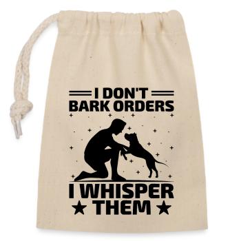 Dresseur de chiens Dressage de chiens Dressage de chiens Soins aux animaux de compagnie Pr - Sac cadeau en coton avec cordon (14 x 20 cm) - nature - Devant