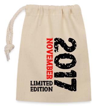 2017 Novembre Édition Limitée 6ème Anniversaire Décoration - Sac cadeau en coton avec cordon (14 x 20 cm) - nature - Devant