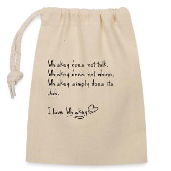 J’adore le whisky - Sac cadeau en coton avec cordon (14 x 20 cm) - nature - Devant