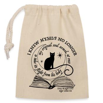 Le dessin du chat de Poe - Sac cadeau en coton avec cordon (14 x 20 cm) - nature - Devant