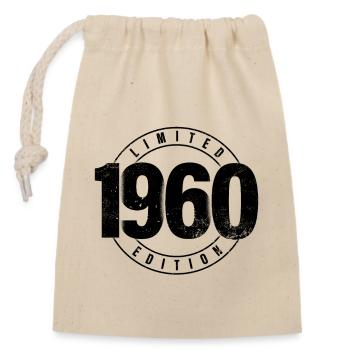 Limited Edition 1960's Birth Year Urban Birthday - Closable cotton gift bag (14x20cm) - nature - Front