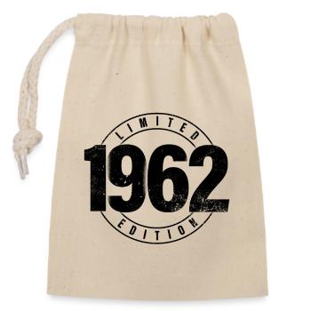 Limited Edition 1962 Year of Birth Urban Birthday - Closable cotton gift bag (14x20cm) - nature - Front