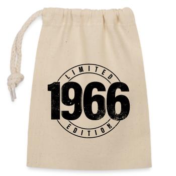 Limited Edition 1966 Birth Year Urban Birthday - Closable cotton gift bag (14x20cm) - nature - Front