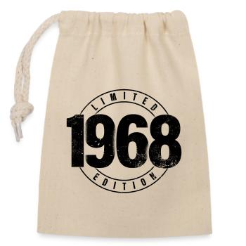 Limited Edition 1968 Birth Year Urban Birthday - Closable cotton gift bag (14x20cm) - nature - Front