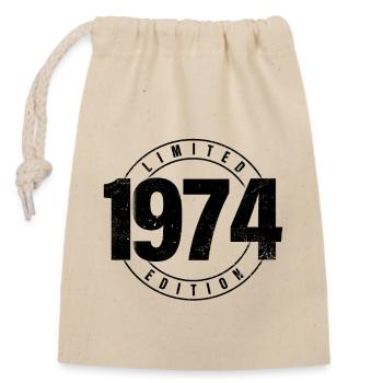 Limited Edition 1974 Year of Birth Urban Birthday - Closable cotton gift bag (14x20cm) - nature - Front