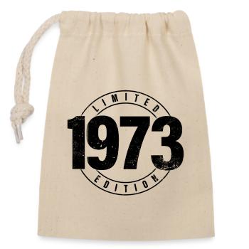 Limited Edition 1973 Birth Year Urban Birthday - Closable cotton gift bag (14x20cm) - nature - Front