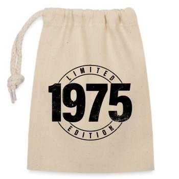 Limited Edition 1975 Birth Year Urban Birthday - Closable cotton gift bag (14x20cm) - nature - Front