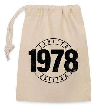 Limited Edition 1978 Year of Birth Urban Birthday - Closable cotton gift bag (14x20cm) - nature - Front