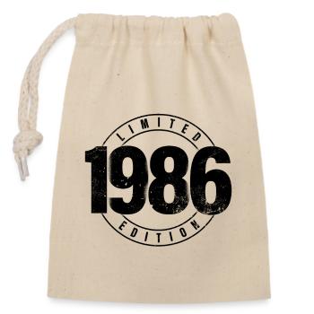 Limited Edition 1986 Year of Birth Urban Birthday - Closable cotton gift bag (14x20cm) - nature - Front