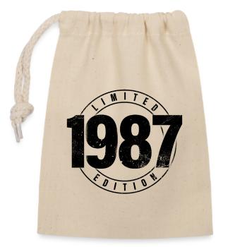Limited Edition 1987 Year of Birth Urban Birthday - Closable cotton gift bag (14x20cm) - nature - Front