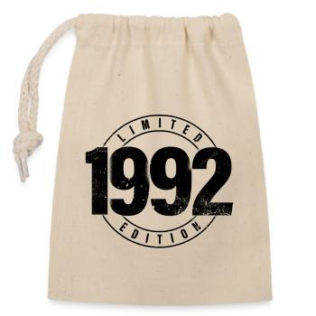 Limited Edition 1992 Year of Birth Urban Birthday - Closable cotton gift bag (14x20cm) - nature - Front