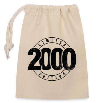 Limited Edition 2000 Year of Birth Urban Birthday - Closable cotton gift bag (14x20cm) - nature - Front