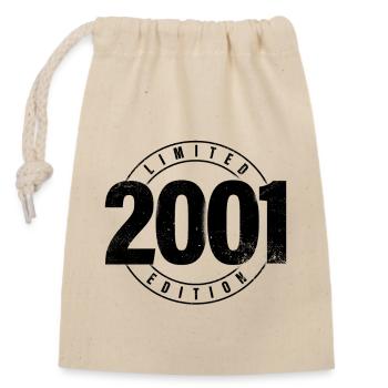 Limited Edition 2001 Year of Birth Urban Birthday - Closable cotton gift bag (14x20cm) - nature - Front