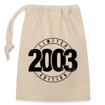 Limited Edition 2003 Birth Year Urban Birthday - Closable cotton gift bag (14x20cm) - nature - Front