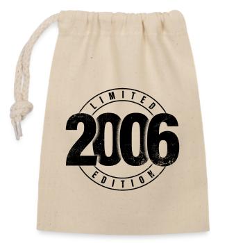 Limited Edition 2006 Birth Year Urban Birthday - Closable cotton gift bag (14x20cm) - nature - Front