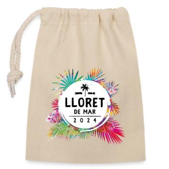 Lloret De Mar 2024 Coloré - Sac cadeau en coton avec cordon (14 x 20 cm) - nature - Devant