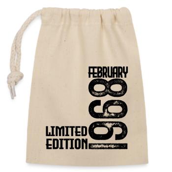 Cadeau Anniversaire Février 1968. February 1968. - Sac cadeau en coton avec cordon (14 x 20 cm) - nature - Devant