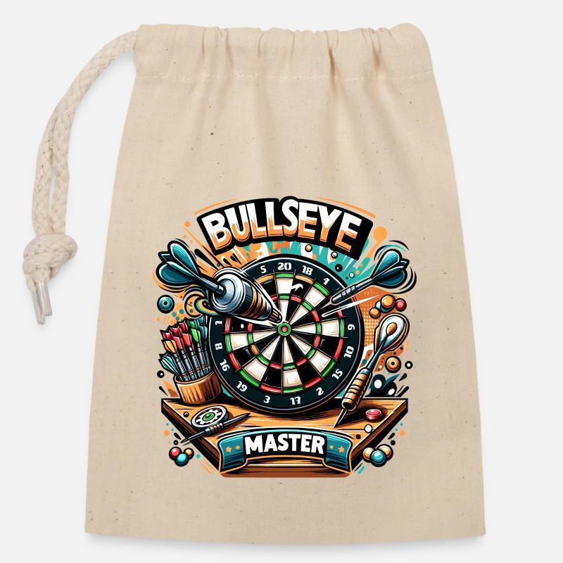 Bullseye Master : Conception de fléchettes colorées - Sac cadeau en coton avec cordon (14 x 20 cm) - nature