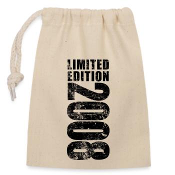 Limited Edition 2008 17th Birthday Gift - Closable cotton gift bag (14x20cm) - nature - Front