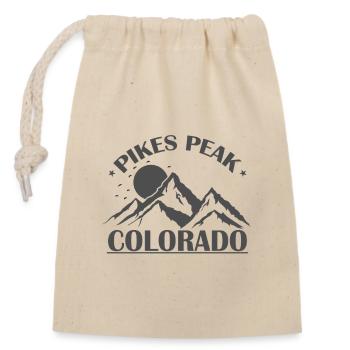 Pikes Peak Colorado Front Range - Closable cotton gift bag (14x20cm) - nature - Front