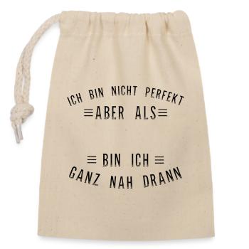 Lustiger Spruch Name Beruf Personalisiert Geschenk - Verschließbarer Geschenkbeutel aus Baumwolle (14x20cm) - Natur - Vorne