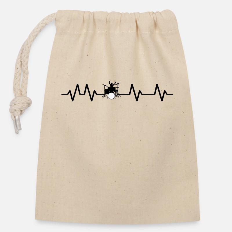 Batteur de pouls batteur batteur - Sac cadeau en coton avec cordon (14 x 20 cm) - nature