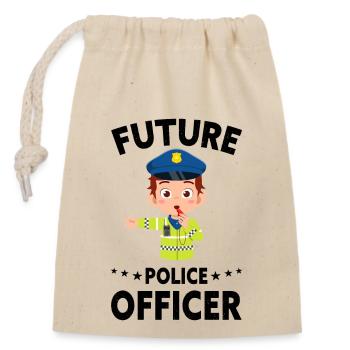 Bureau de Police des Policiers - Sac cadeau en coton avec cordon (14 x 20 cm) - nature - Devant