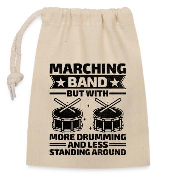 Corps de tambours Fanfare Drum Corp Musique Percussio - Sac cadeau en coton avec cordon (14 x 20 cm) - nature - Devant